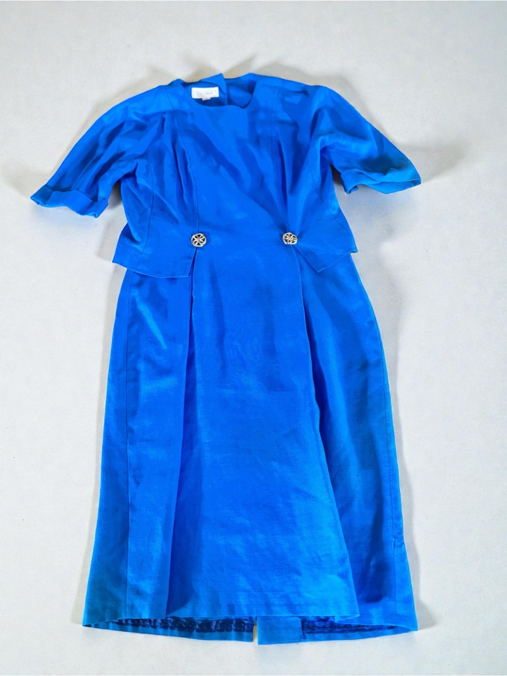 Vintage Selina Royal Blue Dress Suit Size 8 Formal Occasion